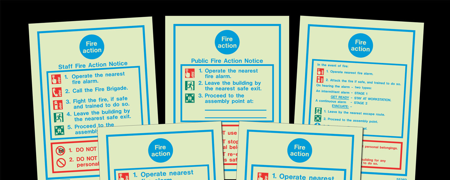 Mandatory Fire Action Notice Signs