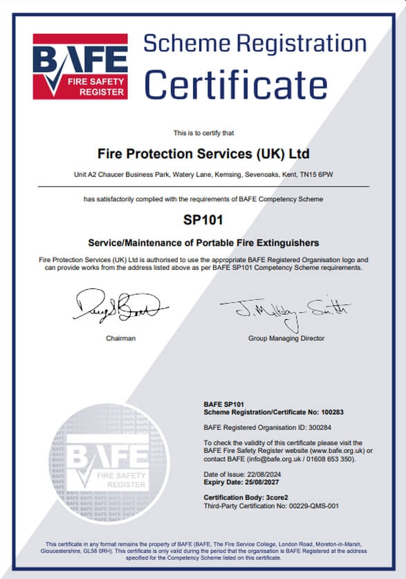 BAFE Certificate